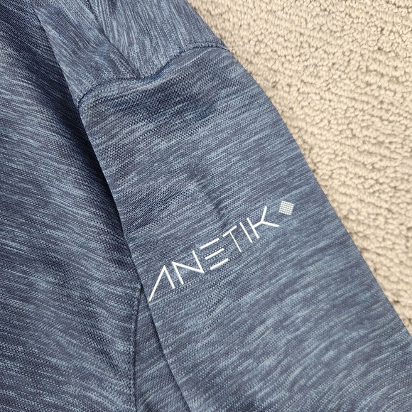 Anetik Pullover Men's Large Gray UPF 30+ 1/4 Zip Long Sleeve Golf Casual Work - Picture 4 of 8